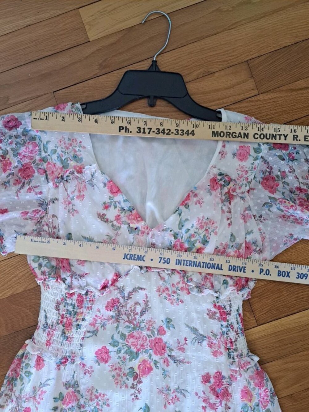 Vintage Laura Ashley Women's Small Knee Length Floral Dress Swiss Dot Baby Doll - Picture 7 of 11
